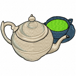 Teapots Embroidery Design 8 Teapots Embroidery Design 8